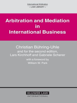 cover image of Arbitration and Mediation in International Business
